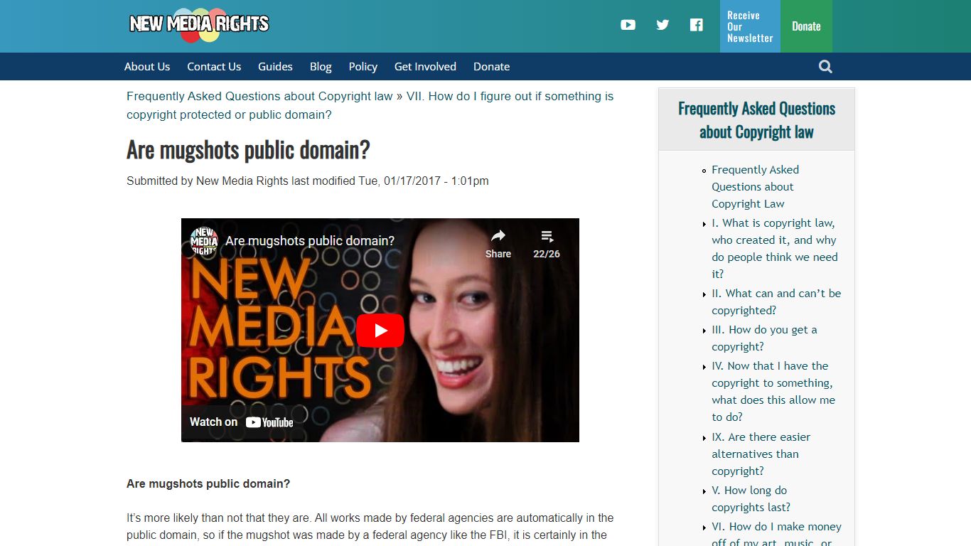 Are mugshots public domain? | New Media Rights